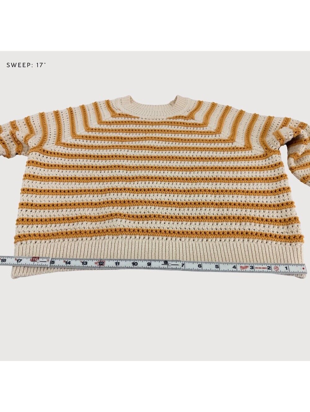 Marine Layer Montecito Crewneck Stripe Sweater S - Picture 8 of 9